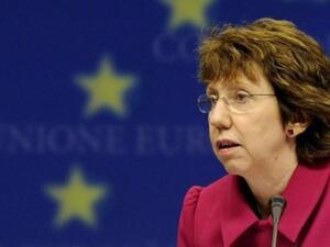 European Union envoy Catherine Ashton met with ousted Egyptian President Mohamed Morsi on Monday. (AFP/File)