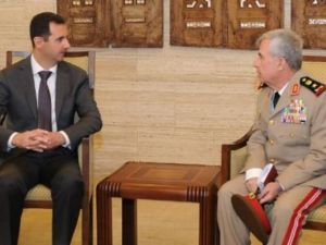 الرئيس السوري يستقبل رئيس هيئة الاركان الجديد 