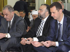 Assad comes out to pray in an exclusive Eid Mosque appearance  Assad comes out to pray in an exclusive Eid Mosque appearance