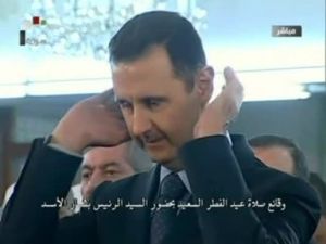 الاسد خلال صلاة العيد