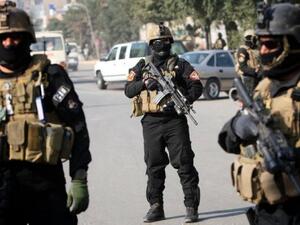 حاجز لشرطة مكافحة الارهاب في بغداد
