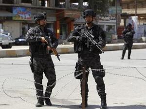 افراد من القوات الخاصة العراقية عند نقطة تفتيش في وسط بغداد
