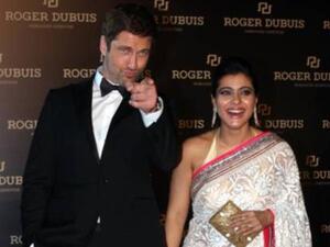 Gerard Butler and Kajol at the red carpet opening of Roger Dubuis at DIFC (Photo: Arshad Ali / Gulf News)