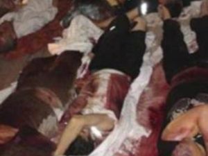 جثث قتلى في شوارع دوما