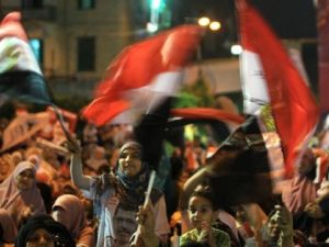 تجمع لمناصري مرشح جماعة الاخوان المسلمين للرئاسة محمد مرسي في القاهرة 