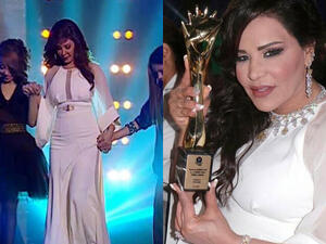 Competing ladies? Elissa and Ahlam have no problem with wearing the same dress! (Image: Facebook)