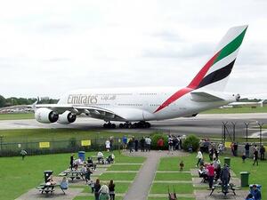 The 489-seat Emirates A380 offers 14 Private First Class Suites, 76 lie-flat beds in Business Class and 399 spacious seats in Economy Class