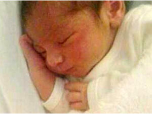 Baby joy: Fadel Shaker's grandchild. (Image: Twitter)