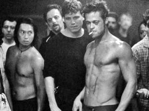 Fight Club featuring Brad Pitt.