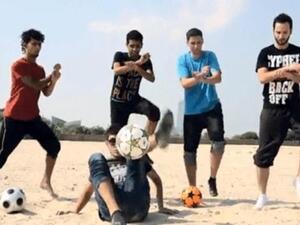 Five freestyle football fanatics have put Dubai on the ‘Gangnam Style’ map with their own twists - and turns - on the dance craze.