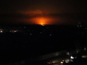 حريق انبوب غاز ليل 23 تشرين الال/اكتوبر قرب دمشق ادى الى انقطاع في التيار الكهربائي
