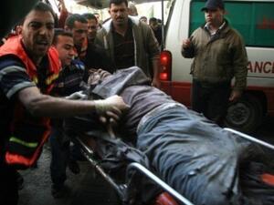 جثمان احد شهداء القصف الاسرائيلي