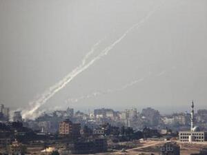 A rocket fired from Gaza hot southern Israel early on Tuesday. [File photo]
