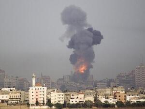 انفجار جراء قصف اسرائيلي على مدينة غزة

