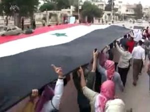 صورة من فيديو لاحد التظاهرات في سوريا