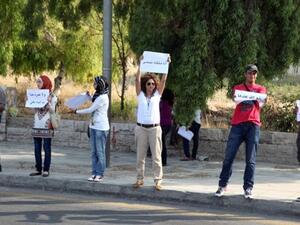 The human chain of anti-harassment activists in Amman