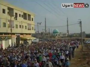 متظاهرون في مدينة حوران السورية