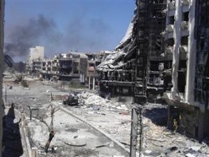 مباني مدمرة في حمص مباني مدمرة في حمص