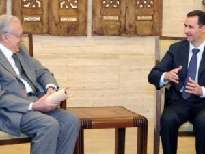 الابراهيمي خلال لقائه الاسد