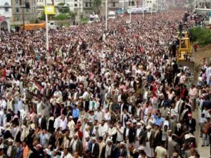 تظاهرة للمعارضة اليمنية في مدينة اب
