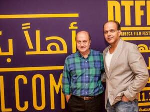 DTFF 2012: Anupam Kher (L) and Ashutosh Gowariker (R) at India Discussion press conference