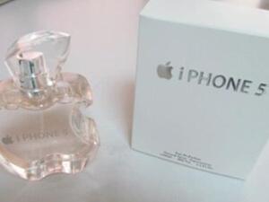 iPhone 5 perfume with matching Apple-style bottle.