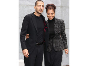 Wissam al Mana and Janet Jackson attending the Giorgio Armani fashion show during Milan Fashion Week (Photo by Vittorio Zunino Celotto/Getty Images)