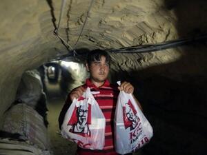 احد انفاق التهريب بين غزة ومصر