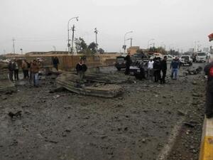 موقع تفجير انتحاري في كركوك شمالي بغداد يوم الخميس
