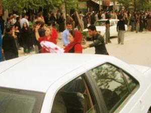Part of the demonstrations organised by Feminist Kurdish Union in Iran. (Photo courtesy: NNSROJ). 