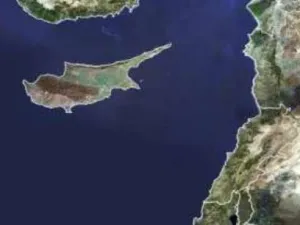 صورة من الاقمار تظهر قبرص وساحلي لبنان وسوريا