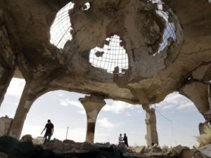 ضريح مدمر في سرت لسيدي الحمالي
