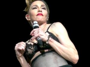 Madonna gets her boobs out for the Turks.