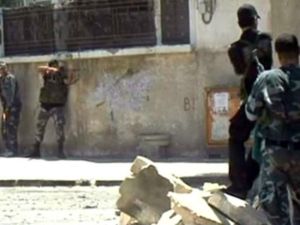 صور بثها التلفزيون السوري الرسمي لمواجهات في دمشق