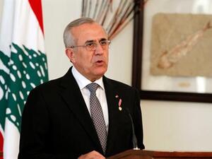 Lebanese President Michel Sleiman speaks during a press conference at the Presidential Palace in Baabda, Thursday, April 26, 2012. (The Daily Star/Mohammad Azakir)