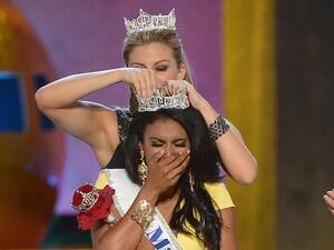 Miss America 2014 contestant Miss New York Nina Davuluri is crowned 2014 Miss America.
