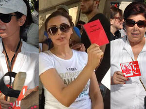 Muna Zaki, Angham, and Ragea get the protest on