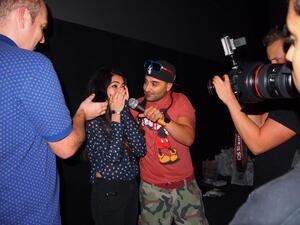 Justin Bieber fanatic Neha Sayed burst into tears last night as she was declared the UAE’s ‘Ultimate Belieber’. (Photo: Virgin Radio Dubai Facebook)