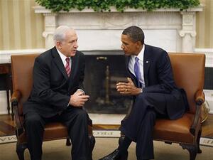 اوباما ونتانياهو خلال لقائهما في البيت الابيض عام 2010