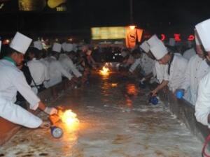 Last Tuesday Hurghada hosted a world record attempt for cooking the largest ever Om Ali (Photo: Daily News Egypt)