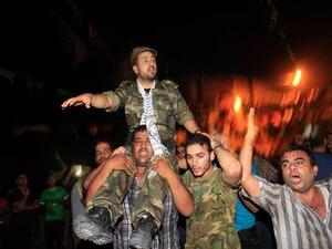 اسير فلسطيني محرر بعد 21 عاما من سجن اسرائيلي في خان يونس جنوب قطاع غزةفي 14 اب/اغسطس 2013
