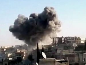 غارات جوية في دمشق 