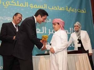 Eight-year-old Adeeb Sulaiman from Dubai, the youngest participant in the first Arab Robotics Conference (Photo: KHF)