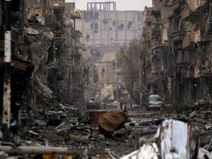 Rebel infighting has left many of Syria's northern cities in shambles (Ahmad Aboud/AFP)
