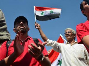 The Syrian embassy in Jordan has been a site of repeated protests since the beginning of the conflict (Courtesy of Muath Freij/Jordan Times)