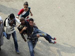احد المصابين في الاشتباكات