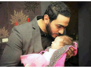 Tamer Hosny with his beautiful little girl Talia. (Image: Alonota.com)