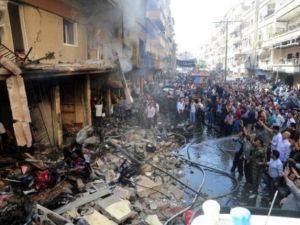 غارات وتفجير في دمشق 