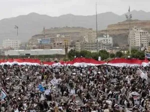 تظاهرة لموالين للرئيس اليمني في صنعاء