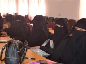 Yemeni women at the workshop (Photo: Nadia Haddash / Yemen Times)